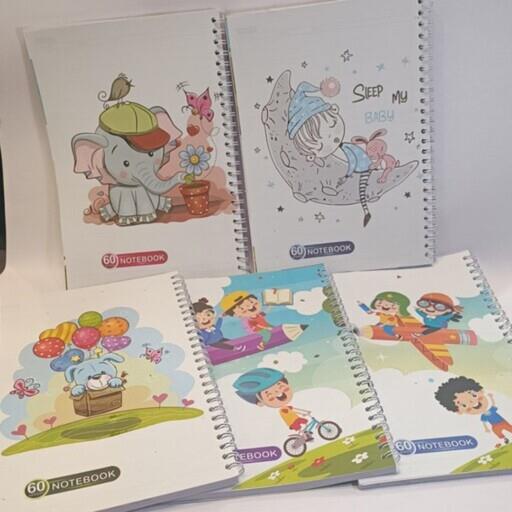 دفتر تعاونی دفتر نقاشی سیمی 40 برگ جلد طلقی فانتزی بهار